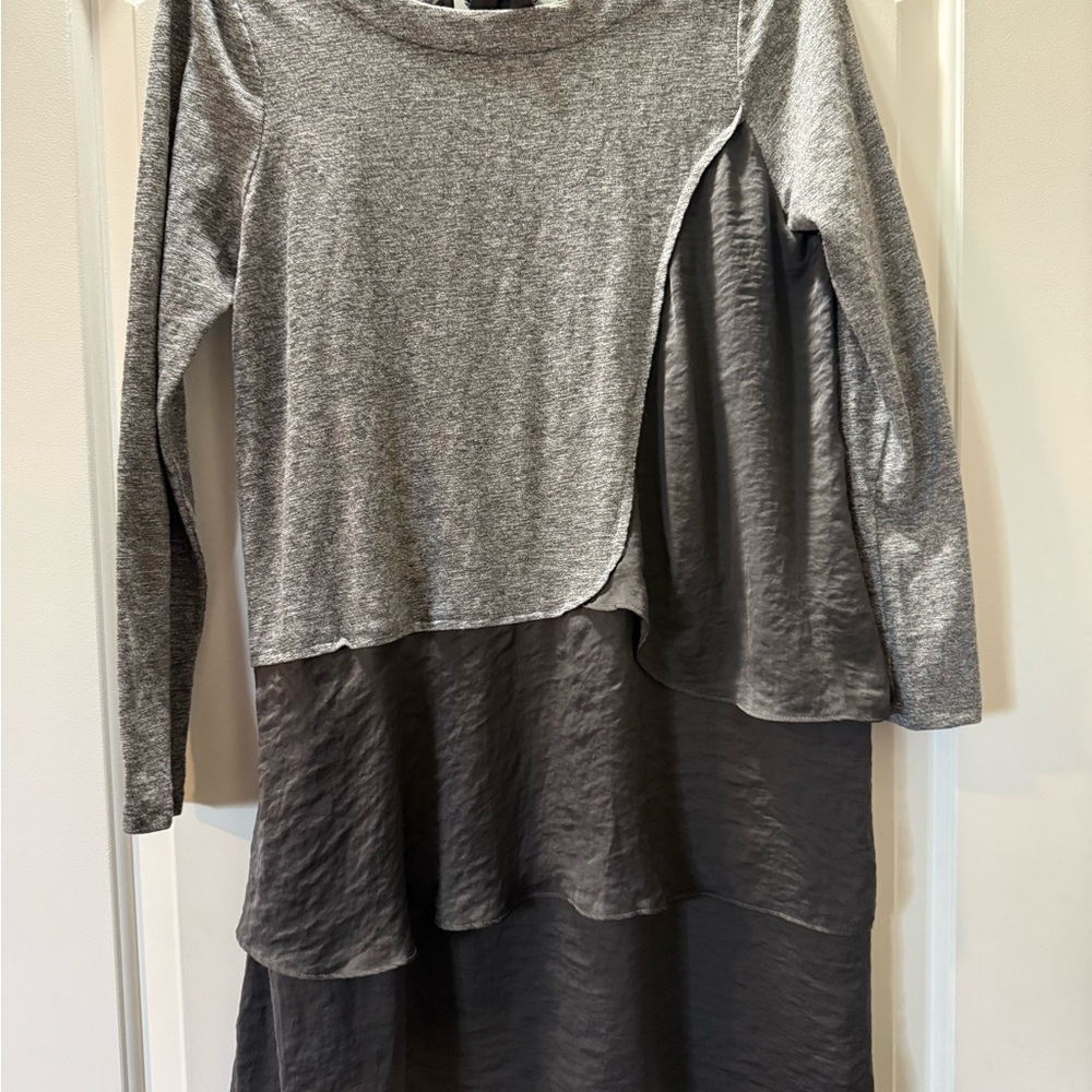 Sunday in Brooklyn by Anthropologie dress. Heathered Gray